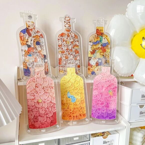 PETS IN THE BOTTLE Bunny Animal Shaped Acrylic Puzzle - Picture 4 of 6